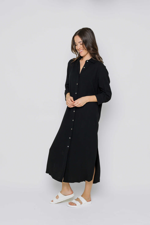 Meg-Midi Length Button Up